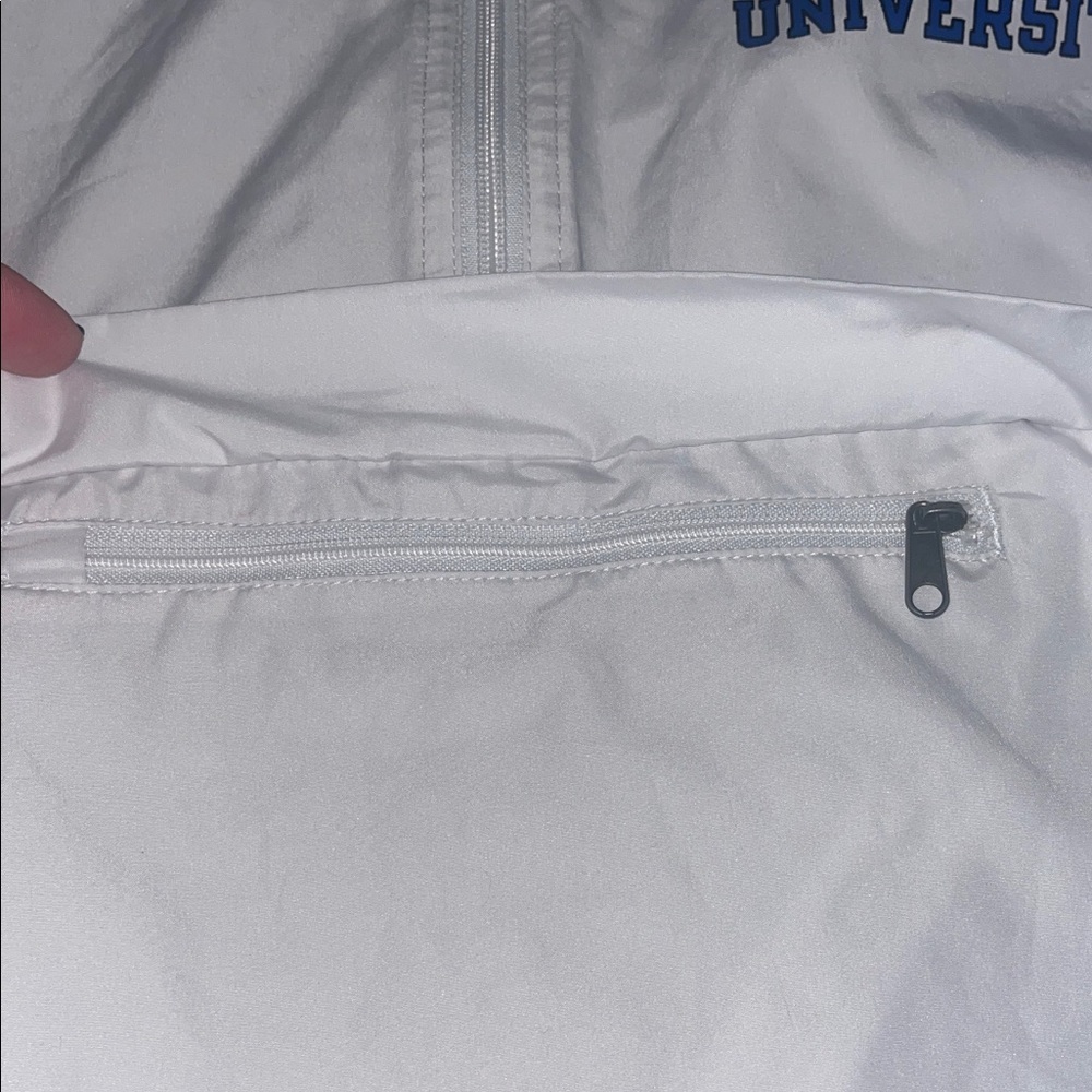 Champion White Jacket with Blue Logo No Stains! - Picture 6 of 6